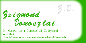 zsigmond domoszlai business card